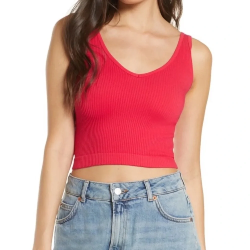 Free People Cherry Rib Brami Crop Top XS/S